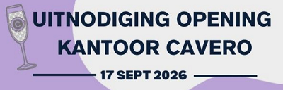 Uitnodiging opening kantoor Cavero